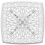 ZNTS Garden Table White 53x53x53 cm Cast Aluminium 4002817