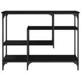 Console Table with Shelf Black oak 100 x 35 x 75 cm 863561