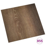 Self-adhesive Flooring Planks 55 pcs PVC 5.11 m Brown 324647