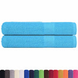 Towels "FROGN" 2 pcs Turquoise 100x200 cm 360 gsm 136986