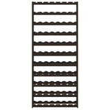 Wine Rack for 77 Bottles Black Solid Wood Pine 373405