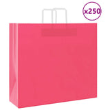 Paper Bags 250 pcs with Handles Pink 54x15x49 cm 4101906