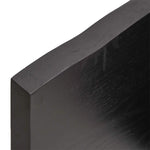 Bathroom Countertop Dark Brown 140x40x cm Treated Solid Wood 3156243