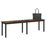 Bench Smoke Oak 160 x 35 x 45 cm Engineered Wood 892604