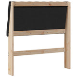 Upholstered Headboard Black 90 cm Solid Pine Wood 879361