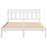 Bed Frame White 120 x 200 cm Solid Pine Wood 872375