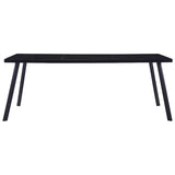 281876 Dining Table Black 200x100x75 cm Tempered Glass