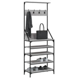 Clothes Rack with Shoe Storage Grey Sonoma 70x34x184 cm 837875