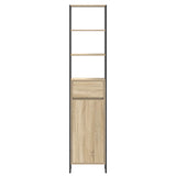 Bathroom Cabinet Sonoma 40 x 30 x 180 cm Engineered Wood 886493