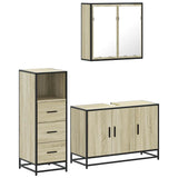 3 Piece Bathroom Furniture Set Sonoma Oak Engineered Wood 3301011