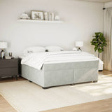 Box Spring Bed with Mattress Light Grey 180x200 cm Velvet 3285299