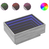 Coffee Table with LED Grey Sonoma 70x50x30 cm Engineered Wood 847516