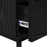 Bedside Cabinet 2 pcs Black Oak 40 x 35 x 50 cm Engineered Wood 882654