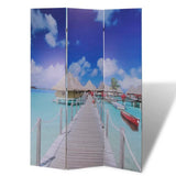 ZNTS Folding Room Divider 120x170 cm Beach 240474