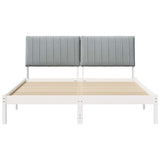 Bed Frame with Headboard White 160 x 200 cm Solid Pine Wood 3394412