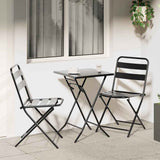 Garden Bistro Set Folding 3 pcs Anthracite Steel 42010318