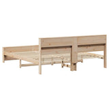 Bed Frame with Headboard Brown 200 x 200 cm Engineered Wood 3394213