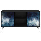 TV Cabinet RAALTE 102 x 33 x 51 cm Black Oak Engineered Wood 8007052