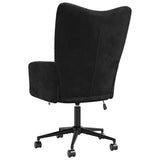 Relaxing Chair with Wheels Black Velvet 42022461