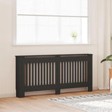 Radiator Cover Black 172x19x81.5 cm Engineered Wood 288180