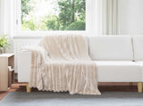 Throw Blankets 6 pcs Beige 150 x 130 cm Fleece 42016865