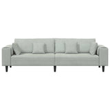 Velvet Sofa with Cushion Light Grey 208 cm Velvet 3335153