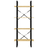 4-Tier Book Cabinet 60x30x140 cm Solid Pine Wood 806442