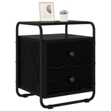 Bedside Cabinet Black Oak 40 x 36.5 x 50 cm Engineered Wood 8007623