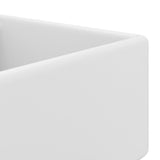 Luxury Basin Overflow Square Matt White 41x41 cm Ceramic 146943