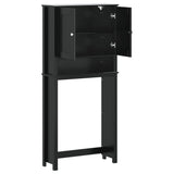 Washing Machine Cabinet BERG Black 76x27x164.5 cm Solid Wood 358557