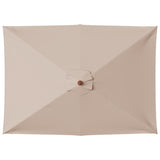 Garden Parasol Taupe Laminated bamboo and hardwood, fabric 44536