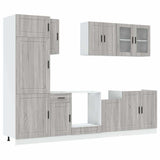 8 Piece Kitchen Cabinet Set Kalmar Grey Sonoma Engineered Wood 3314817