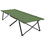 Folding Camping Bed Green 206 x 76 x 74 cm Oxford and Steel 42003166