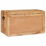 Storage Box with Storage with Door Brown Solid Mango Wood 4104567