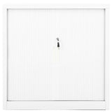 Sliding Door Cabinet White 90x40x90 cm Steel 336429