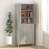 Sideboard Concrete grey Engineered wood, solid eucalyptus wood 812136