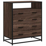 Drawer Cabinet Brown Oak 70x41x83.5 cm Engineered Wood 849093