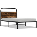 Bed Frame Without Mattress 90x190 cm Smoked Oak Engineered Wood 4100201