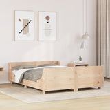 Bed Frame without Mattress 140x190 cm Solid Wood Pine 3302285