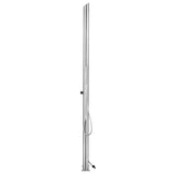 Garden Shower with Brown Base 225 cm Stainless Steel 3070790