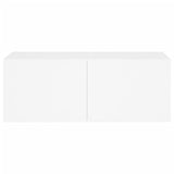 TV Wall Cabinet with LED Lights White 80x35x31 cm 837281