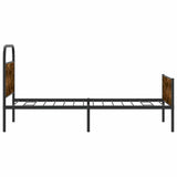 Bed Frame without Mattress 107x203 cm Sonoma Oak Engineered Wood 4100388