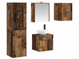 Bathroom Cabinet Set 5 pcs Old Wood 43 x 16 x 62.5 cm 3407349