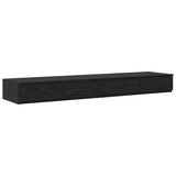 Storage Bed Frame with Drawer Black Oak 160 cm Engineered Wood 3335654