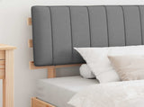 Bed Frame with Upholstered Headboard Light Grey 100 x 200 cm 877509