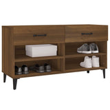Shoe Cabinet Brown Oak 102x35x55 cm Engineered Wood 817572