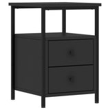 ZNTS Bedside Cabinets 2 pcs Black 34x35.5x50 cm Engineered Wood 826014