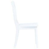 5 Piece Dining Set Solid Rubber Wood White 276869