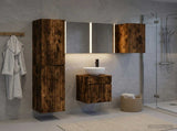 Bathroom Cabinet Set 5 pcs Smoked Oak Engineered Wood 3407355