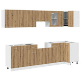 11 Piece Kitchen Cabinet Set Lyon" Artisan Oak Engineered Wood 3328580